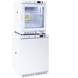 2.5 Cu. Ft. Combination Lab Glass Door Refrigerator & 4 Cu Ft. Solid Door Freezer
