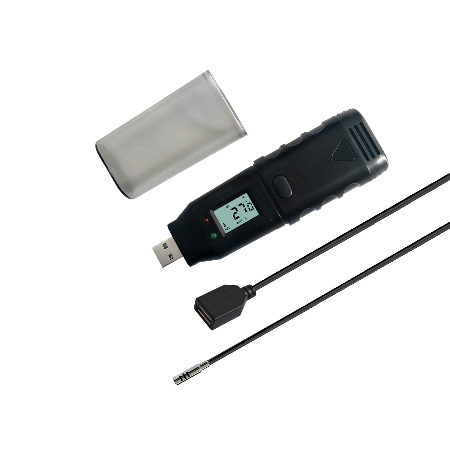 Multi-Use Temperature & Humidity USB PDF Data Logger w/ Display & Ext Probe