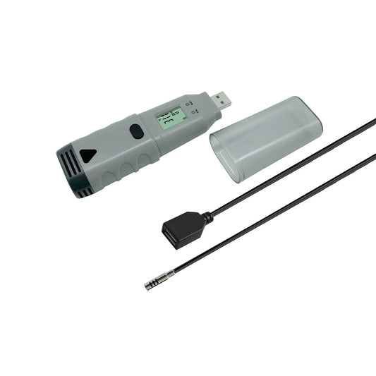 Multi-Use Temp+RH+Dewpoint USB Data Logger w/ Display & Ext Probe