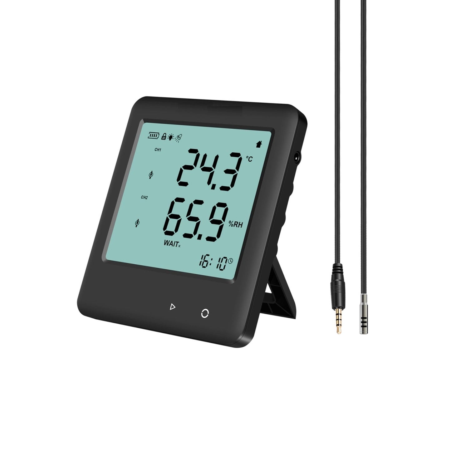 Multi-Use Temp+RH PDF Data Logger 3.9” LCD Display with External Probe & Bluetooth