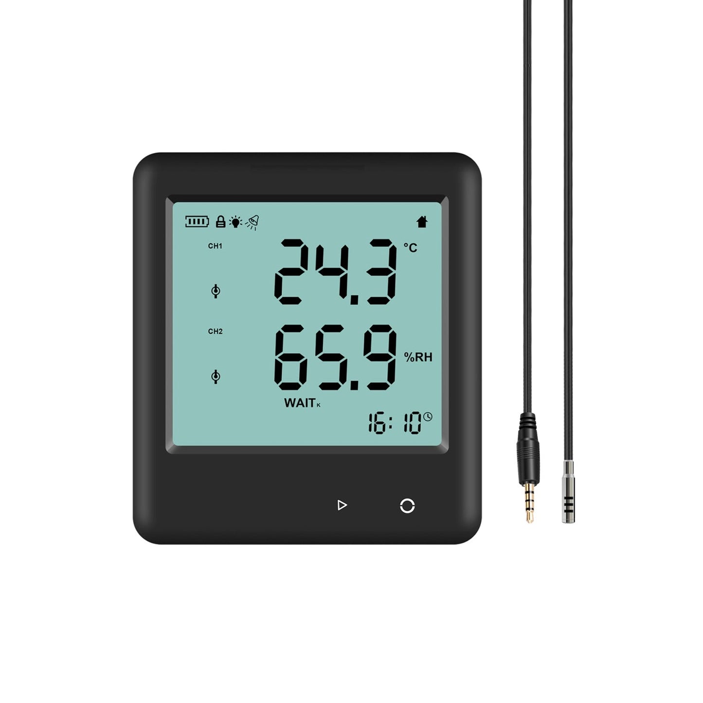 Multi-Use Temp+RH PDF Data Logger 3.9” LCD Display with External Probe & Bluetooth