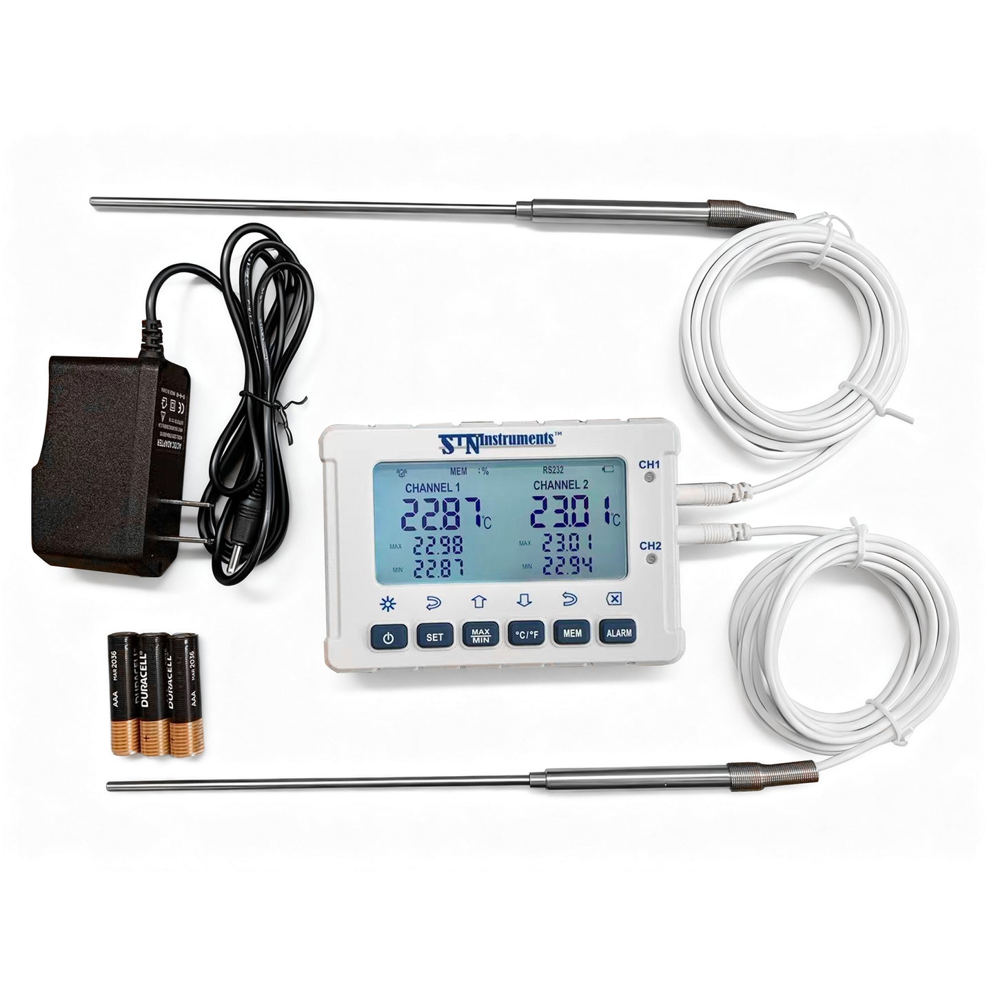MiraThermo- High accuracy platinum thermometer with monitoring/event recording and data logging (-90°C to 200°C)