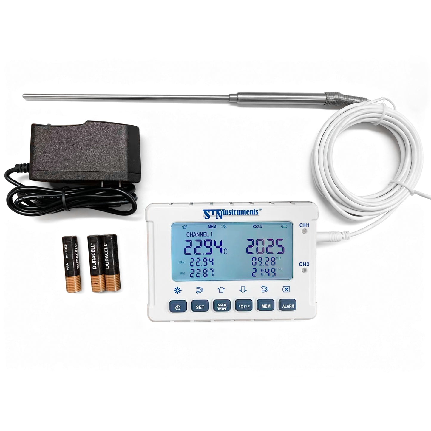 MiraThermo- High accuracy platinum thermometer with monitoring/event recording and data logging (-90°C to 200°C)