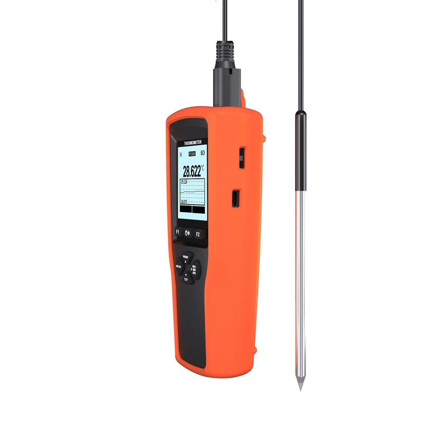 -200°C to 800°C High Accuracy Single/Dual-Channel Thermometer w/ Data Logging