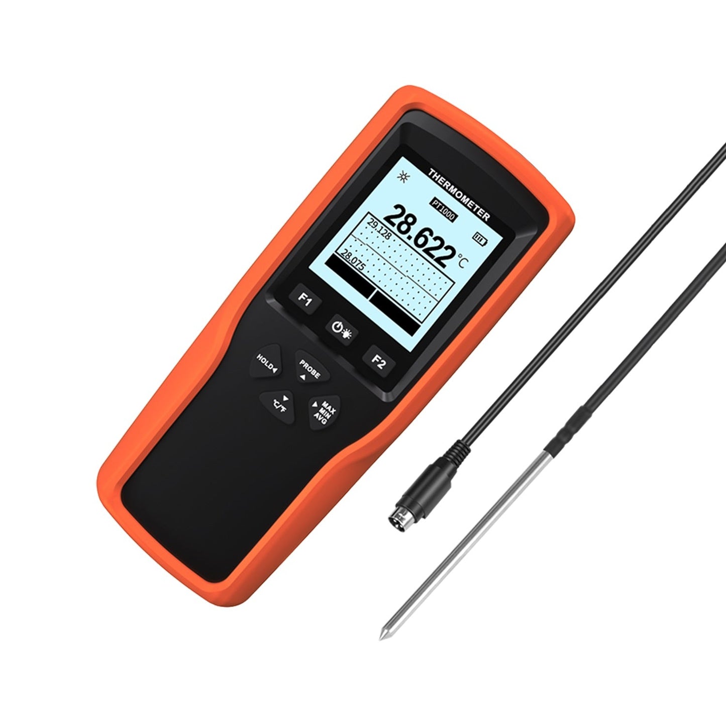 -200°C to 800°C High Accuracy Single/Dual-Channel Thermometer w/ Data Logging