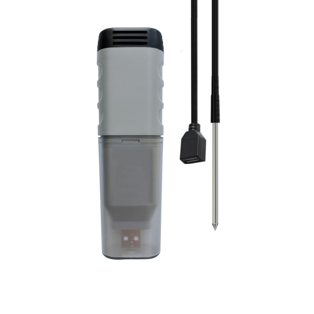 Multi-Use Temp+RH+Dewpoint USB Data Logger w/ Display & Ext Temp Probe
