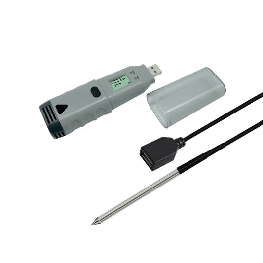 Multi-Use Temp+RH+Dewpoint USB Data Logger w/ Display & Ext Temp Probe
