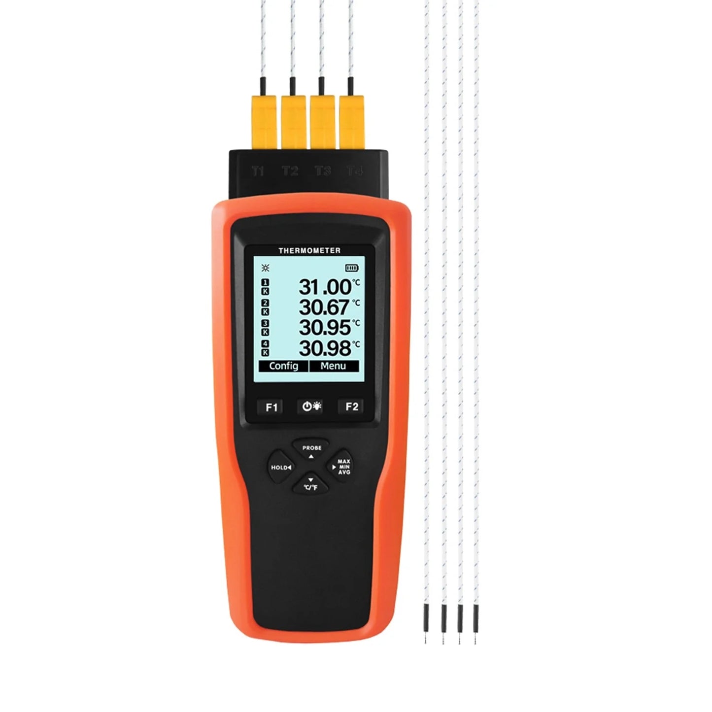 High Accuracy 1/2/4-Channel Thermocouple Meter w/ Data Logging