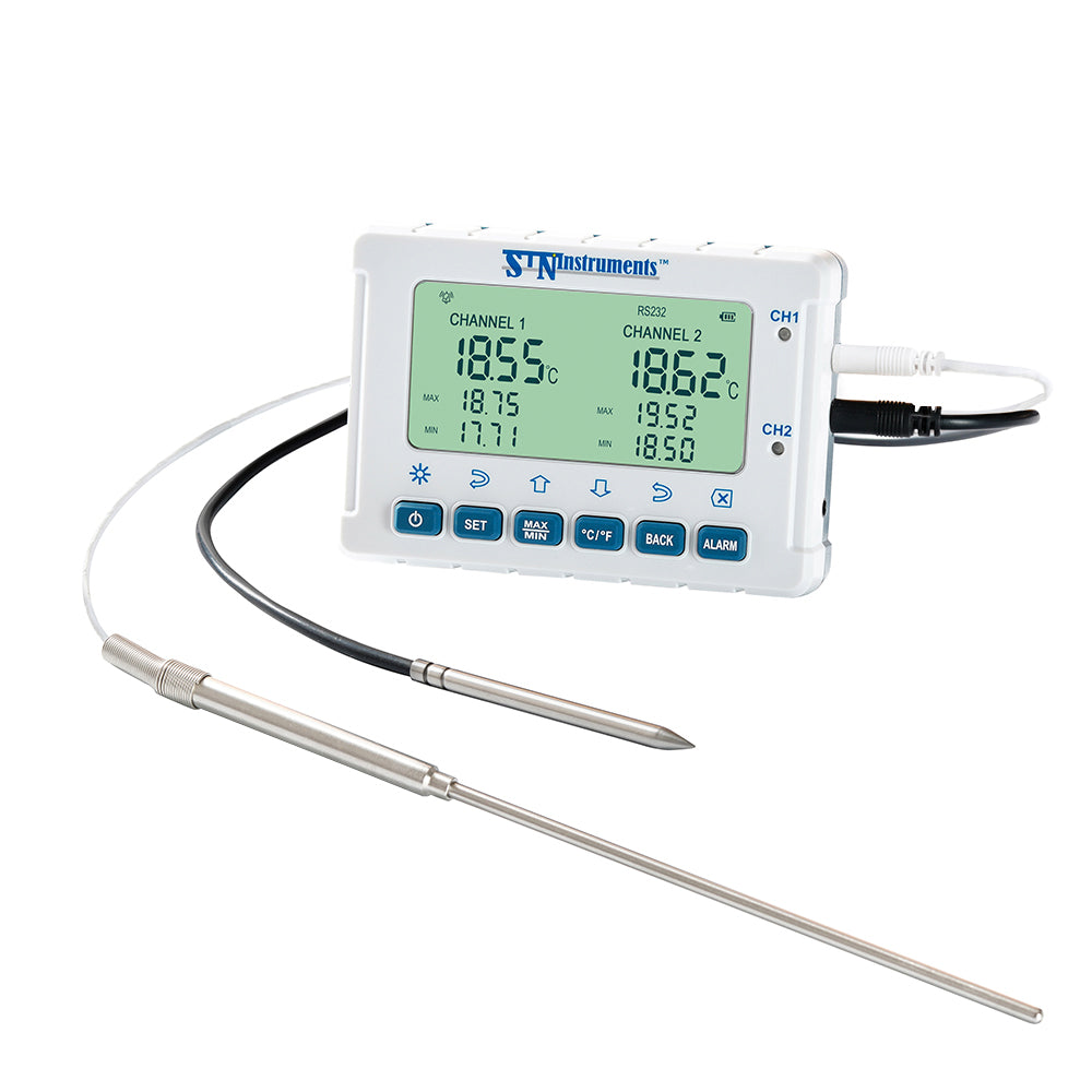 MiraThermo - Ultralow temperature monitor with event recording/data logging (dual-channel)