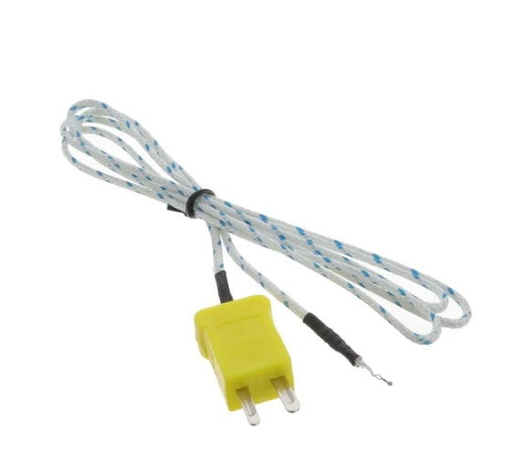 Type K Fiberglass-Insulated Thermocouple Probe with Miniature Connector