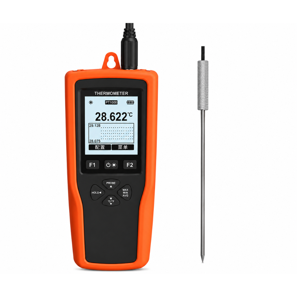 -200°C to 800°C High Accuracy Single/Dual-Channel Thermometer with data logging optional